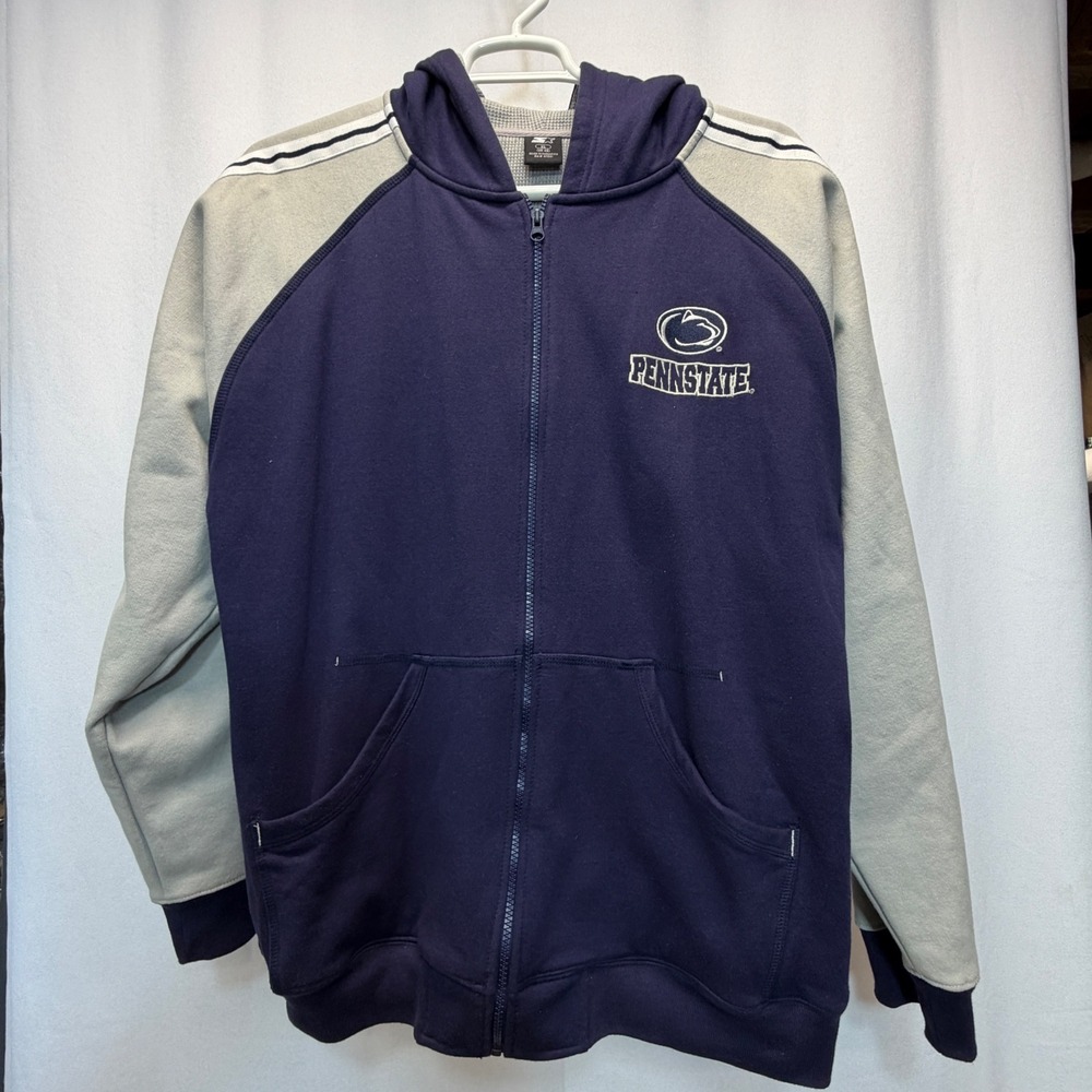 Penn State Nittany Lions Full Zip Hoodie Sweatshirt Mens XL Navy Starter Vintage